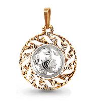 Золотая подвеска AQUAMARINE 12212 12212 фото