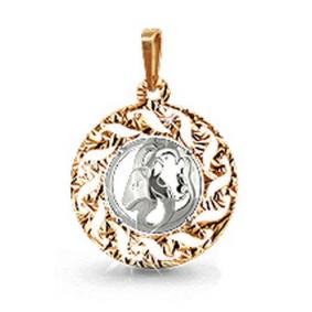 Золотая подвеска Знак зодиака Козерог AQUAMARINE 12214 12214 фото