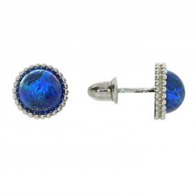 Серебряные серьги Дарвин 122257140ba-бир с янтарём 122257140ba-бир фото