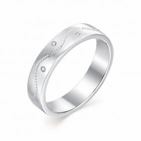 Кольцо из белого золота АЛЬКОР 12660-200 с бриллиантом 12660-200 фото