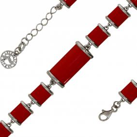 Серебряный браслет Дарвин 126N21523aa с кораллом 126N21523aa фото
