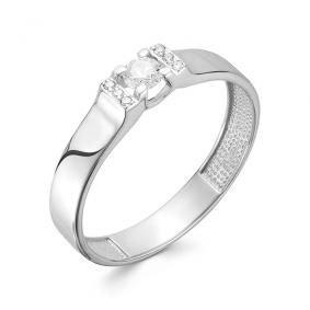 Кольцо из белого золота АЛЬКОР 12702-200 с бриллиантом 12702-200 фото