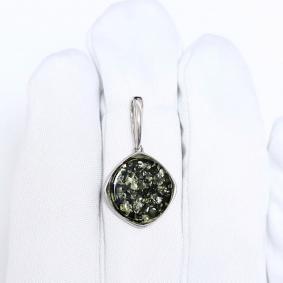 Серебряная подвеска Дарвин 128011342bb-з с янтарём 128011342bb-з фото