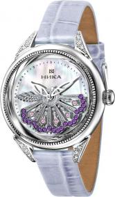 Серебряные часы Часовой завод Ника 1282.12.9.37C.01 с фианитом и бриллиантом 1282.12.9.37C.01 фото