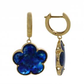 Серьги из золочёного серебра Дарвин 129252121ba-бир с янтарём 129252121ba-бир фото