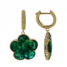 Серьги из золочёного серебра Дарвин 129432121be-з с янтарём 129432121be-з фото