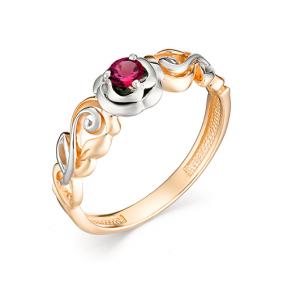 Золотое кольцо АЛЬКОР 12948-103 с рубином 12948-103 фото