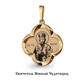 Золотая подвеска AQUAMARINE 12988 12988 фото