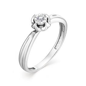 Кольцо из белого золота АЛЬКОР 12997-200 с бриллиантом 12997-200 фото