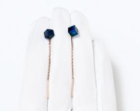 Серьги из золочёного серебра Дарвин 12E252008ee-с с янтарём 12E252008ee-с фото