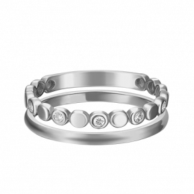 Кольцо из белого золота Platina 13-0001-00-401-1120-48 с фианитом 13-0001-00-401-1120-48 фото