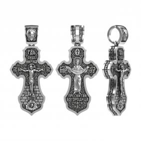 Подвеска-крест из черненого серебра Покров Богородица Высоковы 585 13-000159-105000 13-000159-105000 фото