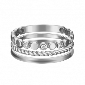 Кольцо из белого золота Platina 13-0002-00-401-1120-48 с фианитом 13-0002-00-401-1120-48 фото