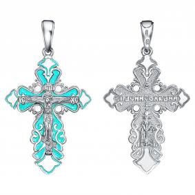 Подвеска-крест из серебра Высоковы 585 с эмалью 13-000851-131000-эбир 13-000851-131000-эбир фото