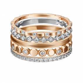 Кольцо из комбинированного золота Platina 13-0009-00-401-1111-48 с фианитом 13-0009-00-401-1111-48 фото