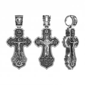Подвеска-крест из черненого серебра Покров Пресвятой Богородицы Высоковы 585 13-001378-105000 13-001378-105000 фото