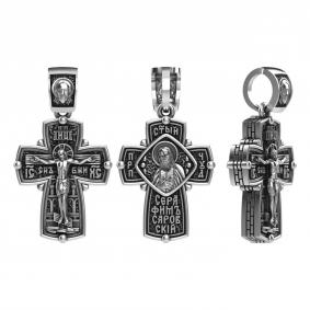 Подвеска-крест из черненого серебра Серафим Саровский Высоковы 585 13-002025-105000 13-002025-105000 фото