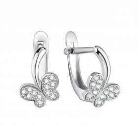 Серебряные серьги TALANT 13-72-0001-24086 с фианитом 13-72-0001-24086 фото