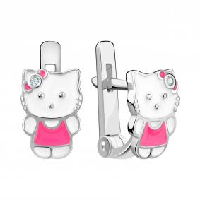 Серебряные серьги TALANT 13-79-0001-11205 с фианитом и эмалью 13-79-0001-11205 фото