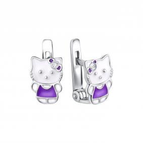 Серебряные серьги TALANT 13-79-0001-27039 с фианитом и эмалью 13-79-0001-27039 фото