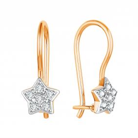 Золотые серьги TALANT 13-92-0001-24045 с фианитом 13-92-0001-24045 фото