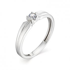 Золотое кольцо АЛЬКОР 13000-200 с бриллиантом 13000-200 фото