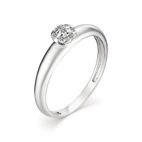 Золотое кольцо АЛЬКОР 13027-200 с бриллиантом 13027-200 фото