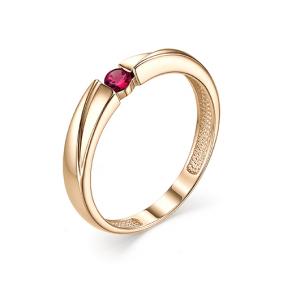 Золотое кольцо АЛЬКОР 13073-103 с рубином 13073-103 фото