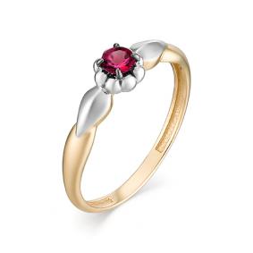 Золотое кольцо АЛЬКОР 13083-103 с рубином 13083-103 фото
