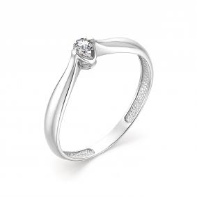 Золотое кольцо АЛЬКОР 13178-200 с бриллиантом 13178-200 фото