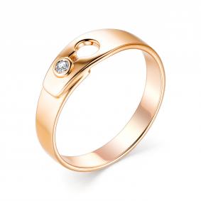 Золотое кольцо АЛЬКОР 13182-100 с бриллиантом 13182-100 фото