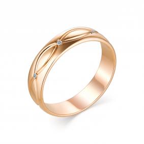 Золотое кольцо АЛЬКОР 13238-100 с бриллиантом 13238-100 фото