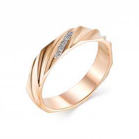 Золотое кольцо АЛЬКОР 13431-100 с бриллиантом 13431-100 фото