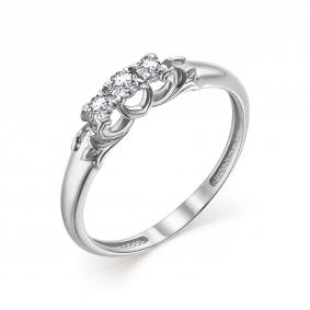 Золотое кольцо АЛЬКОР 13552-200 с бриллиантом 13552-200 фото