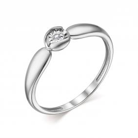 Золотое кольцо АЛЬКОР 13746-200 с бриллиантом 13746-200 фото