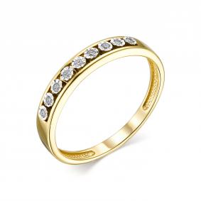 Золотое кольцо АЛЬКОР 13747-300 с бриллиантом 13747-300 фото