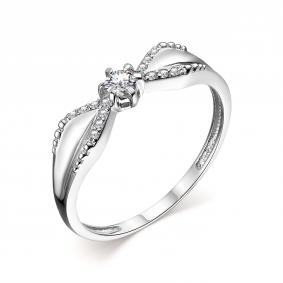 Золотое кольцо АЛЬКОР 13816-200 с бриллиантом 13816-200 фото