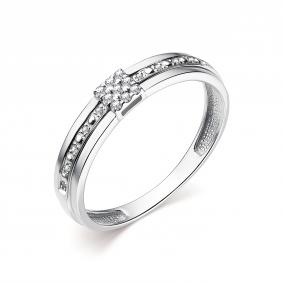 Золотое кольцо АЛЬКОР 13852-200 с бриллиантом 13852-200 фото