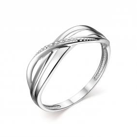 Кольцо из белого золота АЛЬКОР 13862-200 с бриллиантом 13862-200 фото