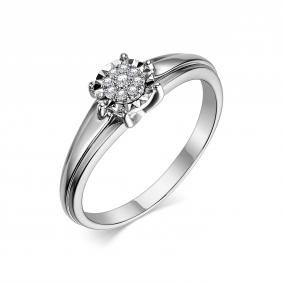 Золотое кольцо АЛЬКОР 13872-200 с бриллиантом 13872-200 фото