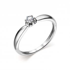 Золотое кольцо АЛЬКОР 13938-200 с бриллиантом 13938-200 фото