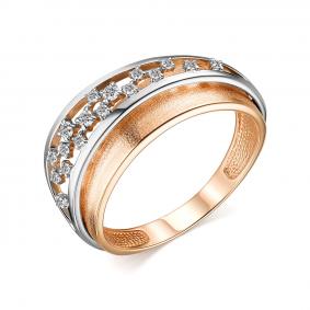 Золотое кольцо АЛЬКОР 13964-А00 с бриллиантом 13964-А00 фото