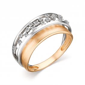 Золотое кольцо АЛЬКОР 13991-А00 с бриллиантом 13991-А00 фото