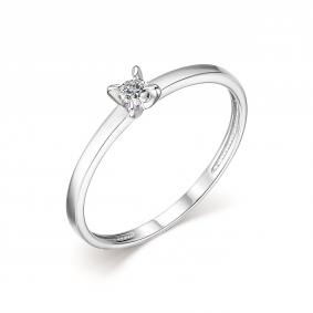 Помолвочное кольцо из белого золота АЛЬКОР с бриллиантом 13999-200 13999-200 фото