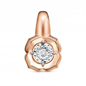 Золотая подвеска RoseGrace 14-292-103И1-3К с бриллиантом 14-292-103И1-3К фото