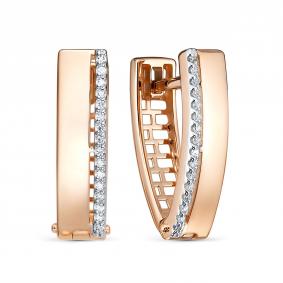 Золотые серьги RoseGrace 14-350-103-2К с бриллиантом 14-350-103-2К фото