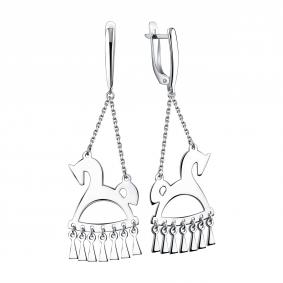 Серебряные серьги Символ года Лощадь TALANT 14-72-0000-17313 14-72-0000-17313 фото