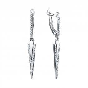 Серебряные серьги TALANT 14-72-0001-14050 с фианитом 14-72-0001-14050 фото