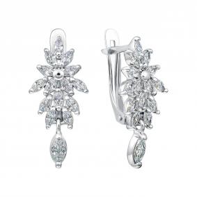 Серебряные серьги TALANT 14-72-0001-15837 с фианитом 14-72-0001-15837 фото