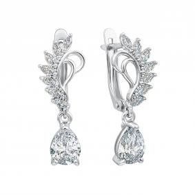Серебряные серьги TALANT 14-72-0001-15842 с фианитом 14-72-0001-15842 фото